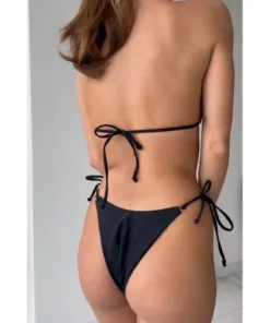 2026 Metal Ring Halter Bikini Female Swimsuit Women Swimwear Strappy Padded Bather Bathing Suit Swim Two-Pieces Bikini Set K8168 - AliExpress - Image 5