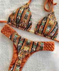 RUOTONSEPT Print Halter Mini Thong High Cut Bikini Female Swimsuit Women Swimwear Two-pieces Bikini set Bather Bathing Suit Swim - AliExpress