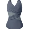 2026 New Sexy Plus Size One Piece Swimsuit Women Mesh Patchwork Bathing Suits Vintage Swimwear Summer Beach Wear Swim Suit M-4XL - AliExpress