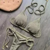 RUOTONSEPT Sexy Braiding rope Bandage Bikini Set Women's Swimsuit Two-piece Triangle Swimwear Bathing Suit Brazilian Biquinis - AliExpress